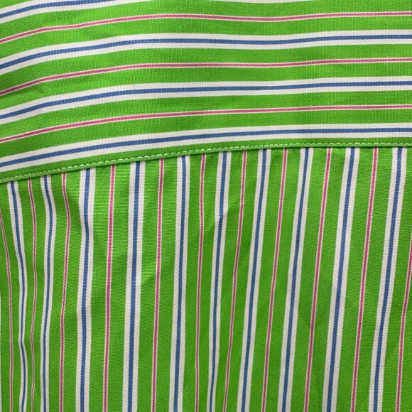 Ralph Lauren Shirt Mens XL Green Pink Stripe Button Down Classic Fit Blue Pony - Picture 5 of 7